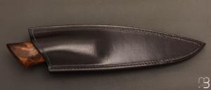     Couteau Droit noyer et Damas multi-barreaux par Jean Paul Sire