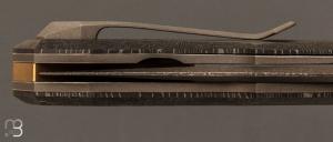 Couteau  "  custom " liner lock Fatcarbon® et D2 de Berthelemy Gabriel - La Forge Agab