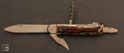 "Lock back" Bargeon folding knife 4 pieces - Stag antler