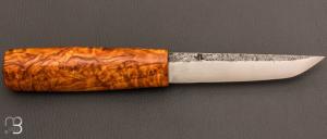 Couteau  "  puukko " custom Nordique de Laurent Juhel - Loupe de bouleau