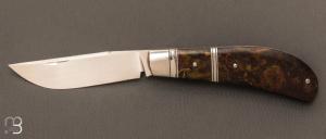   Couteau  "  slipjoint  " par Honor Vilain - Micarta Rag Vintage et RWL34