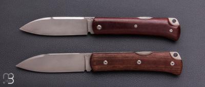    Duo couteaux " Le Gentleman "  par Eric Parmentier et éditions G - Micarta