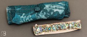    " Dague " custom par Koji Hara - Abalone et lame en Cowry-Y
