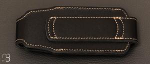 Etui Chic Cuir Noir pour couteau Opinel