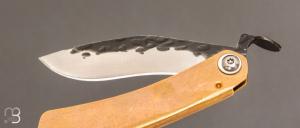   Couteau Higonokami Kukri - Manche laiton - Lame martelée