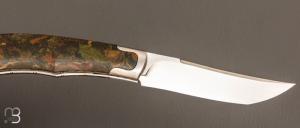  Couteau " Mini-Mix " pliant artisanal de Cyril Kalisz - Rag Micarta et RWL34