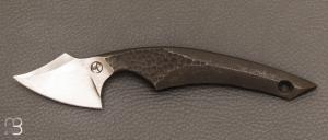 Couteau  " Neck knife " U10A satiné de Eliott Robinson