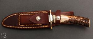    RARE - Couteau  Combat Companion RKSA 142/259 par Randall - Bois de cerf