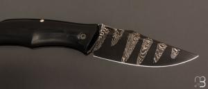   Couteau " Spartan "  custom lock-back par Raphaël Durand - G10 et lame en damas de Samuel Lurquin