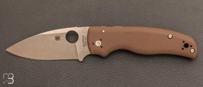 Couteau  "  Shaman " G10 MARRON SPRINT RUN 2023 par Spyderco - C229GPBN15V