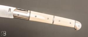  Couteau  "  Yssingeaux" par Romain Alvarez - RWL34 et ivoire de mammouth