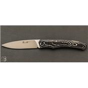 Couteau 1820 Berthier par Charles Bennica - Fatcarbon "white storm