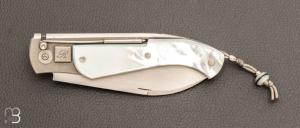   Couteau " Bohémien " par Tony Ruot - Nacre et RWL34
