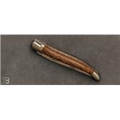  Couteau Laguiole chêne fossilisé et abeille ciselée par Forge de Laguiole