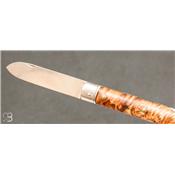 Couteau " Royaliste " de Glenn Guillou- Loupe de Peuplier