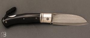   Couteau " Ork "  custom lock-back par Raphaël Durand - Suminagashi SGPS et Richlite®