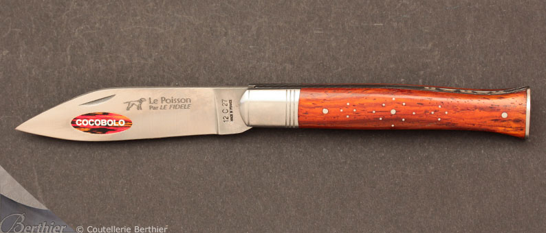 Couteau de poche Poisson Cocobolo par Le Fidèle