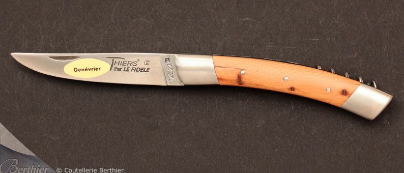 Couteau de poche Le Thiers Tire-bouchon 11cm Genévrier par Le fidèle