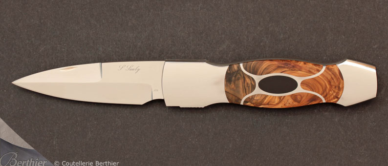 Couteau de poche Dagger Jaspe du Sahara par Scott Sawby
