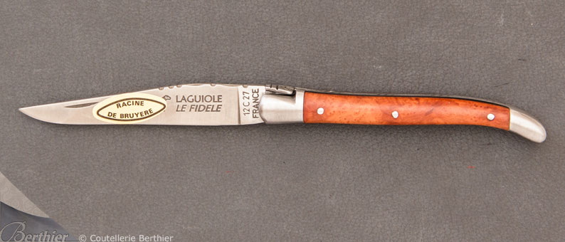 Couteau de poche Laguiole 9cm Bruyère par Le Fidèle