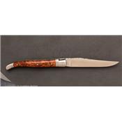 12cm Tuya Burl Laguiole pocket knife