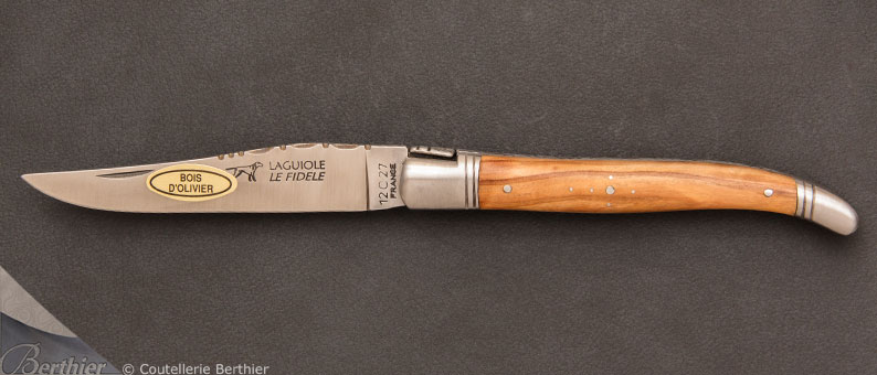 Couteau de poche Laguiole 12cm Olivier par Le Fidèle