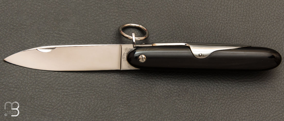 Couteau de poche Navette buffle par J. Mongin