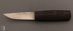 Couteau  " Tarraq " style puukko custom Nordique  de Laurent Juhel - Chêne brûlé