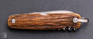   Couteau  de poche Canif 6 pièce par J. Mongin - Bois de cerf
