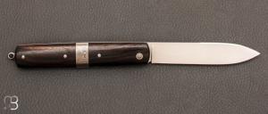  Couteau  "  Canif  " ébène de macassar et lame en 14C28N par Laurent Gaillard