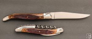  Coffret duo d'exception couteau & sommelier par la Forge de Laguiole - Chêne de barrique