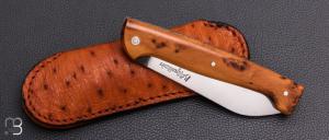  Couteau "Aquitain N°8/100 " par Laurent Gaillard - Genévrier et lame en XC75