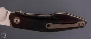  Couteau "Axyome " par Thierry Savidan - Micarta canvas et CPM154