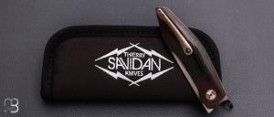  Couteau "Axyome " par Thierry Savidan - Micarta canvas et CPM154