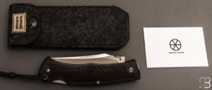 Couteau " BAD ASS " custom lock-back par Raphaël Durand - G10 gravé et RWL34