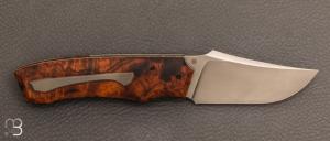 Couteau "  Front-flipper custom " ironwood et RWL34 de Berthelemy Gabriel - La Forge Agab