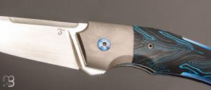   Couteau " Back flipper " custom par Florian Dreyer FD-Knives - G10 et RWL34