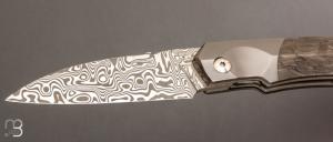   Couteau " Balrog 2.0 " liner- lock par Florian Keller - Fatcarbon et Damas inox