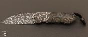 Couteau " Balrog " Loupe d'érable et damas mosaïque par Florian Keller