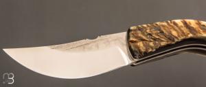 Couteau " Berger à cran plat " pliant par José Viale - Corne de bélier