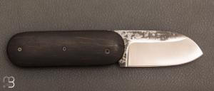   Couteau " Bouledogue " ébène et lame en XC100 de Julien Maria
