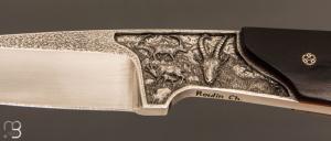  Couteau " Pièce unique" droit par Charles Roulin