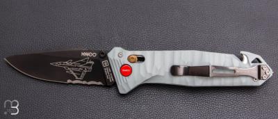 Couteau pliant C.A.C. " MN400 Pilote " Marine Nationale - PA6 FV gris