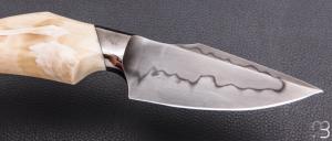    Couteau " CROM " custom Semi intégral fixe de Samuel Lurquin - Ivoire de phacochère