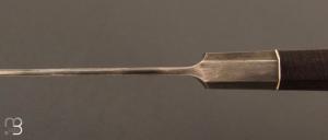 Couteau " Chef Semi Intégral " en damas et gidgee de Eliott Robinson