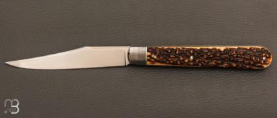 Couteau  " Chimère " pliant fait main par Bastien Toubhans - Atelier Beau Merle