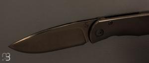 Couteau "Citizen full custom #007 " par Sacha Thiel - Titane et RWL34