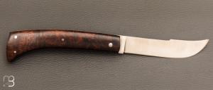 Couteau " Coupe-Coupe ” par Laguiole en Aubrac - Loupe de bois de fer