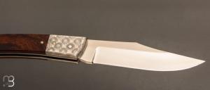    Couteau " Cran plat " custom par Claude Giraud - Bois de fer d'Arizona