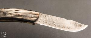 Couteau " Curni lame damas " par Alexandre Musso